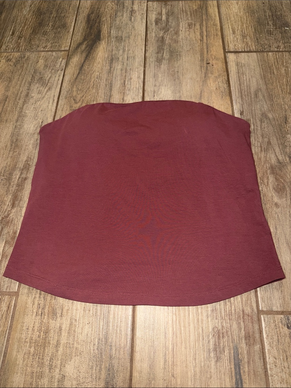 Athletic Works Strapless Crop Top - Burgundy